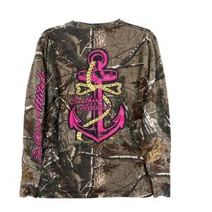 Russell Outdoors Southern Attitude Camo Realtree Shirt Size M Y2K Countrycore